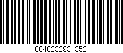 Código de barras (EAN, GTIN, SKU, ISBN): '0040232931352'