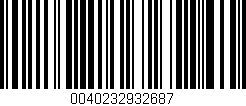 Código de barras (EAN, GTIN, SKU, ISBN): '0040232932687'