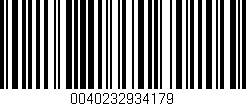 Código de barras (EAN, GTIN, SKU, ISBN): '0040232934179'
