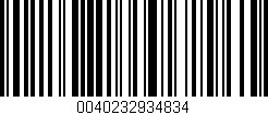 Código de barras (EAN, GTIN, SKU, ISBN): '0040232934834'
