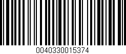 Código de barras (EAN, GTIN, SKU, ISBN): '0040330015374'