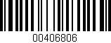 Código de barras (EAN, GTIN, SKU, ISBN): '00406806'