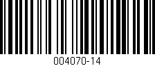 Código de barras (EAN, GTIN, SKU, ISBN): '004070-14'