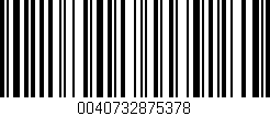 Código de barras (EAN, GTIN, SKU, ISBN): '0040732875378'
