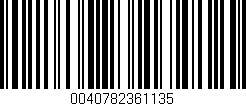 Código de barras (EAN, GTIN, SKU, ISBN): '0040782361135'