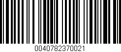 Código de barras (EAN, GTIN, SKU, ISBN): '0040782370021'