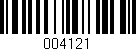 Código de barras (EAN, GTIN, SKU, ISBN): '004121'