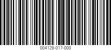 Código de barras (EAN, GTIN, SKU, ISBN): '004128-017-000'