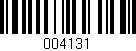 Código de barras (EAN, GTIN, SKU, ISBN): '004131'