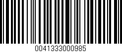 Código de barras (EAN, GTIN, SKU, ISBN): '0041333000985'