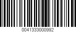 Código de barras (EAN, GTIN, SKU, ISBN): '0041333000992'