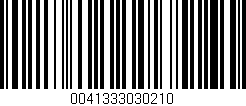 Código de barras (EAN, GTIN, SKU, ISBN): '0041333030210'