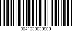 Código de barras (EAN, GTIN, SKU, ISBN): '0041333033983'