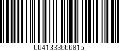 Código de barras (EAN, GTIN, SKU, ISBN): '0041333666815'