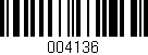 Código de barras (EAN, GTIN, SKU, ISBN): '004136'
