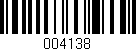 Código de barras (EAN, GTIN, SKU, ISBN): '004138'