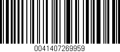 Código de barras (EAN, GTIN, SKU, ISBN): '0041407269959'