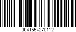 Código de barras (EAN, GTIN, SKU, ISBN): '0041554270112'