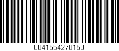 Código de barras (EAN, GTIN, SKU, ISBN): '0041554270150'