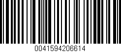 Código de barras (EAN, GTIN, SKU, ISBN): '0041594206614'