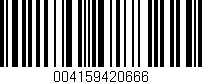 Código de barras (EAN, GTIN, SKU, ISBN): '004159420666'