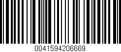 Código de barras (EAN, GTIN, SKU, ISBN): '0041594206669'