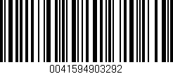 Código de barras (EAN, GTIN, SKU, ISBN): '0041594903292'