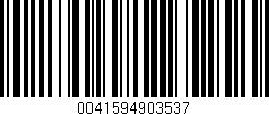 Código de barras (EAN, GTIN, SKU, ISBN): '0041594903537'