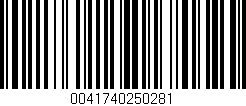 Código de barras (EAN, GTIN, SKU, ISBN): '0041740250281'