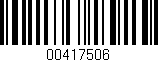 Código de barras (EAN, GTIN, SKU, ISBN): '00417506'