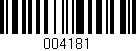 Código de barras (EAN, GTIN, SKU, ISBN): '004181'