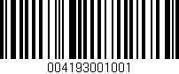 Código de barras (EAN, GTIN, SKU, ISBN): '004193001001'
