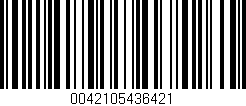 Código de barras (EAN, GTIN, SKU, ISBN): '0042105436421'