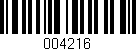 Código de barras (EAN, GTIN, SKU, ISBN): '004216'