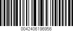 Código de barras (EAN, GTIN, SKU, ISBN): '0042406196956'