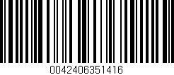 Código de barras (EAN, GTIN, SKU, ISBN): '0042406351416'