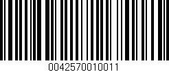 Código de barras (EAN, GTIN, SKU, ISBN): '0042570010011'