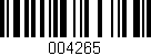 Código de barras (EAN, GTIN, SKU, ISBN): '004265'