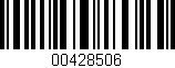 Código de barras (EAN, GTIN, SKU, ISBN): '00428506'