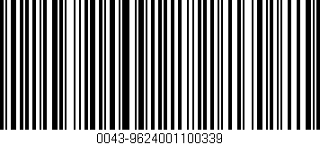 Código de barras (EAN, GTIN, SKU, ISBN): '0043-9624001100339'