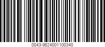 Código de barras (EAN, GTIN, SKU, ISBN): '0043-9624001100340'