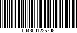 Código de barras (EAN, GTIN, SKU, ISBN): '0043001235798'