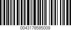 Código de barras (EAN, GTIN, SKU, ISBN): '0043178585009'