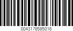 Código de barras (EAN, GTIN, SKU, ISBN): '0043178585016'