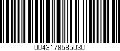 Código de barras (EAN, GTIN, SKU, ISBN): '0043178585030'