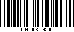Código de barras (EAN, GTIN, SKU, ISBN): '0043396194380'