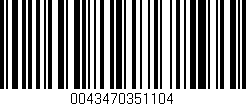 Código de barras (EAN, GTIN, SKU, ISBN): '0043470351104'