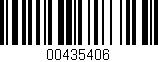 Código de barras (EAN, GTIN, SKU, ISBN): '00435406'