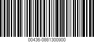 Código de barras (EAN, GTIN, SKU, ISBN): '00436-0881300900'