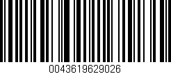 Código de barras (EAN, GTIN, SKU, ISBN): '0043619629026'